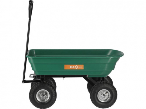 Carucior basculabil de curte, gradina, volum cuva 75l, cadru metalic si cuva din material rezistent, sarcina maxima 200 kg [4]