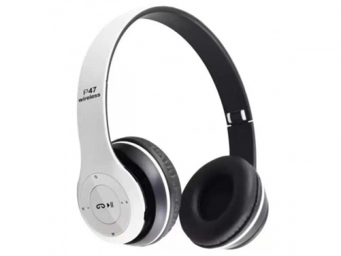 Casti si Boxe - Casti audio, wireless, Bluetooth, lumini LED, radio FM, MP3, alb