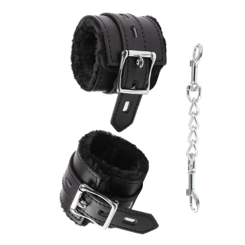 Catuse jucarii erotice, prindere moale, din piele, plus, marime universala - Negru [1]