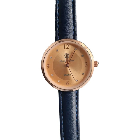 Ceas dama cu aspect haute couture, carcasa aur roz, pietre decorative, curea PU, baterie inlocuibila – Christian Lacroix [4]