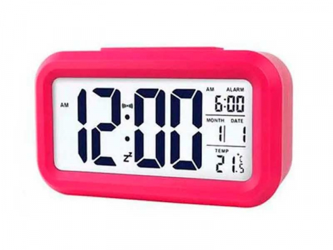 Electronice si electrocasnice - Ceas electronic cu afisare LED, alarma si termometru, rosu