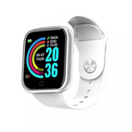 Fitness - Ceas smartwatch FitPro, Bluetooth, Pedometru, Monitorizare Somn, Puls, Activitati, Notificari, Alb