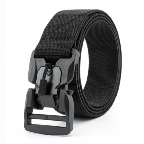 SPORT ȘI ACTIVITĂȚI - Centura tactica pentru barbati, 3.8 x 125 cm, catarama magnetica, material textil rezistent, negru – confort, durabilitate si stil pentru utilizare zilnica