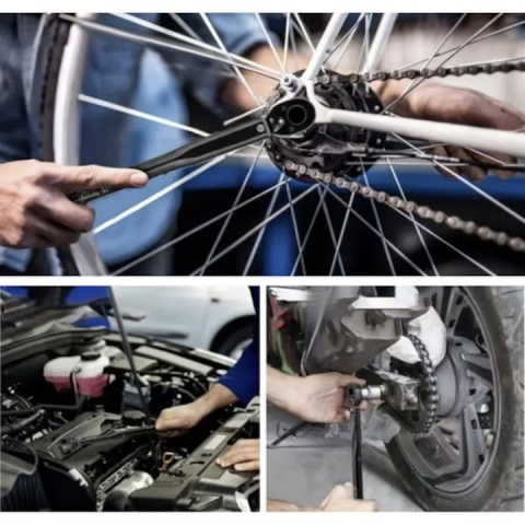 Cheie dinamometrica 1/4, cuplu reglabil 2–24 Nm, lungime ajustabila 25–27 cm, otel, husa inclusa [9]