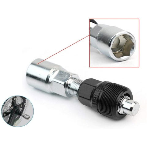 Cheie extractoare pentru pedale bicicleta, din otel, compatibil cheie 15, lungime 8.5 cm, patrata, negru/argintiu [8]