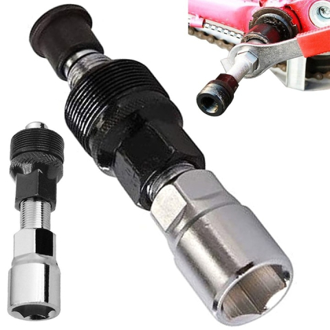 Cheie extractoare pentru pedale bicicleta, din otel, compatibil cheie 15, lungime 8.5 cm, patrata, negru/argintiu [9]