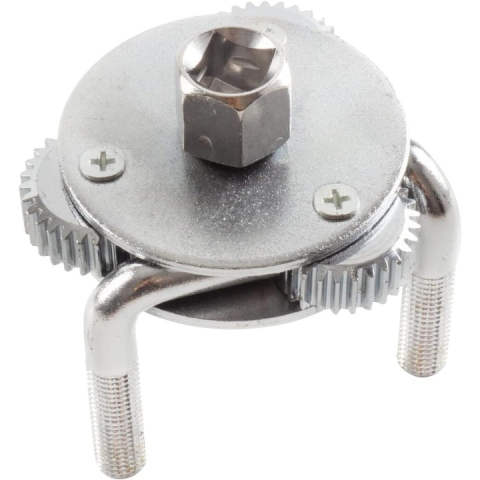 Cheie pentru filtrul de ulei, universala, 3 brate, metalica, argintie [7]