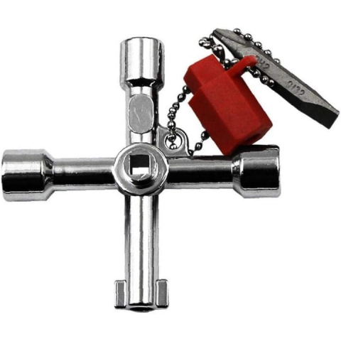 Chei si clesti - Cheie universala multifunctionala pentru tablouri electrice 6in1 - Argintiu