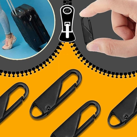 Cheita universala pentru fermoar, accesoriu reparatie fermoar pentru valize, rucsacuri, haine, jachete si corturi, negru [1]