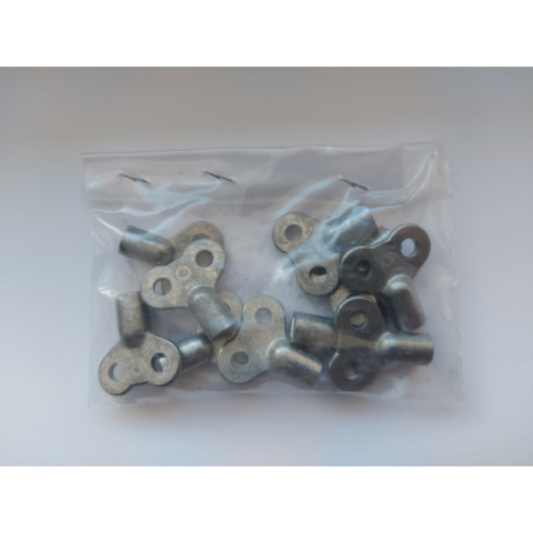 Cheite metalice pentru aerisirea caloriferelor, set 10 bucati, otel zincat, rezistente la uzura si coroziune [2]