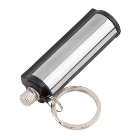 Chibrit reincarcabil, otel, tip breloc, 6.4x1.9 cm, gri [7]