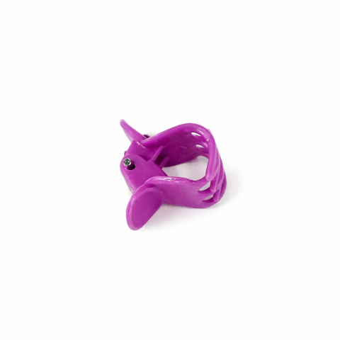 Clema par mini mov 1.5 cm plastic cu arc metalic 1 bucata accesoriu discret [1]