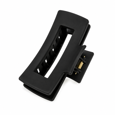 Clama par neagra 10.3 x 5 cm, cleste lat din plastic rigid, prindere puternica pentru coc, coada si par gros [1]