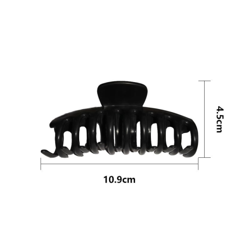 Cleste de par negru 10.9 x 4.5 cm, plastic rigid cu dinti curbati, accesoriu rezistent pentru fixarea parului lung si voluminos [4]