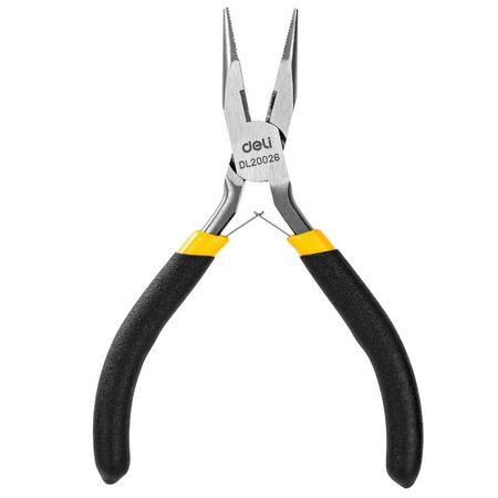 Chei si clesti - Cleste multifunctional, otel carbon, varf lung, maner ergonomic, 125 mm, negru