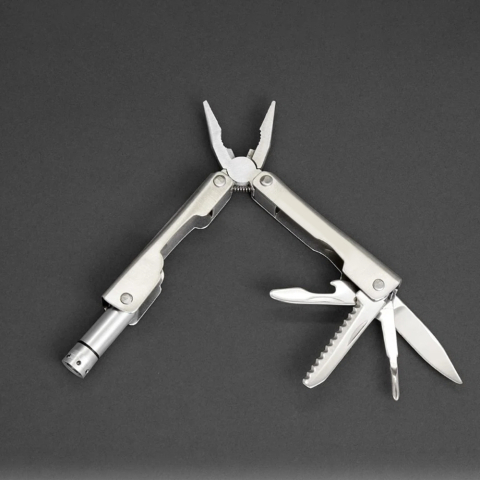 Cleste multifunctional pliabil din inox cu 6 functii, compact, cu inel pentru chei, 10.5 cm deschis [1]