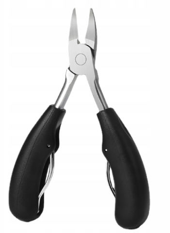 Cleste pentru taierea unghiilor, otel inoxidabil, acces precis zone dificile, pentru colturi unghii incarnate, cu saculet protectie negru [1]