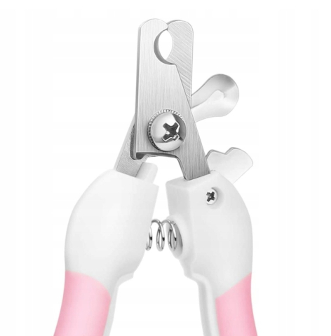 Cleste unghii pentru pisici si caini, cu pila inclusa, maner ergonomic antiderapant, lame inox, 14 x 1.5 cm, roz [3]