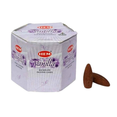 Conuri parfumate aromaterapie vanilie backflow 40 buc, 25 mm, relaxare, improspatare aer, meditatie si efect cascada [1]