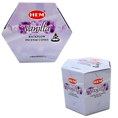 Conuri parfumate aromaterapie vanilie backflow 40 buc, 25 mm, relaxare, improspatare aer, meditatie si efect cascada [4]