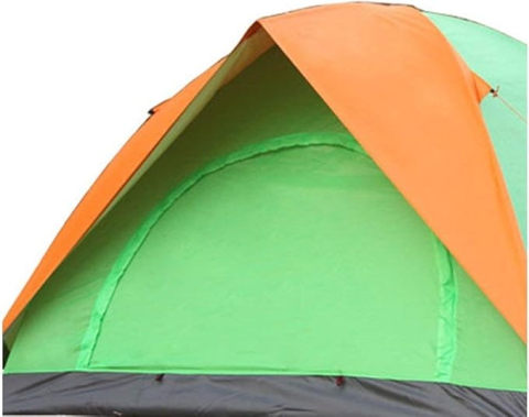 Cort camping, 2 persoane, impermeabil, protectie UV, rezistent la vant, 200 x 150 x 110 cm, husa inclusa, portocaliu/verde [4]