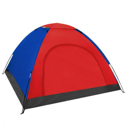 Cort camping cu plasa anti insecte,pentru 2-3 persoane,190x190x123 cm - Albastru/Rosu [1]