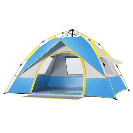 Camping - Cort de camping pentru 2-3 persoane,pliabil automat, 200x150x125cm, panza,impermeabil, Albastru