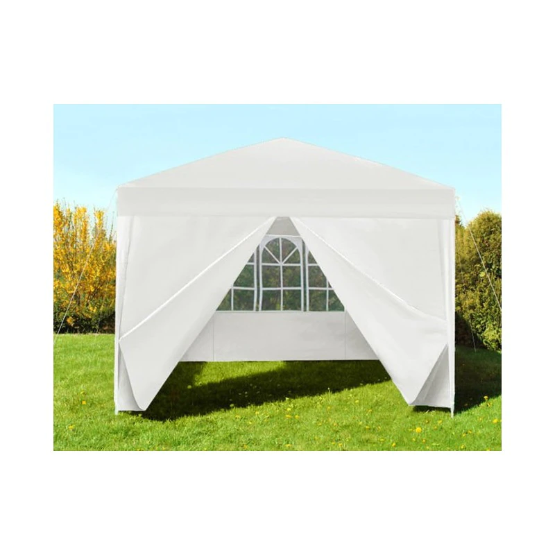  Pavilion de gradina,curte,evenimente 3x3m cu 4 pereti laterali cu ferestre - Alb [1]