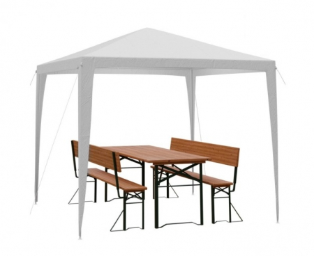 Pavilioane - Pavilion curte,gradina,evenimente 3x4 m cu accesorii de montare incluse - Alb