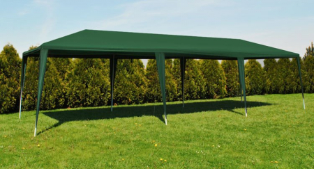 Cort,pavilion de curte,gradina,evenimente 3x9 m cu 8 pereti laterali cu ferestre - Verde [7]