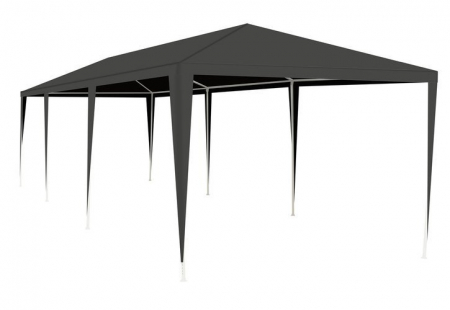 Cort pavilion de gradina,curte,evenimente 3x9m cu 8 pereti laterali cu ferestre - Gri [3]