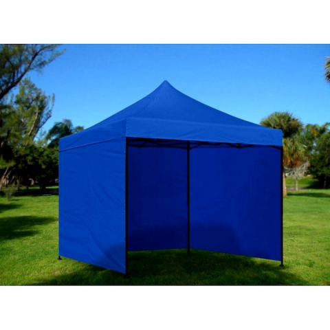 Cort pavilion pliabil de gradina,curte,evenimete 3x3 m cu 3 pereti laterali - Albastru [2]