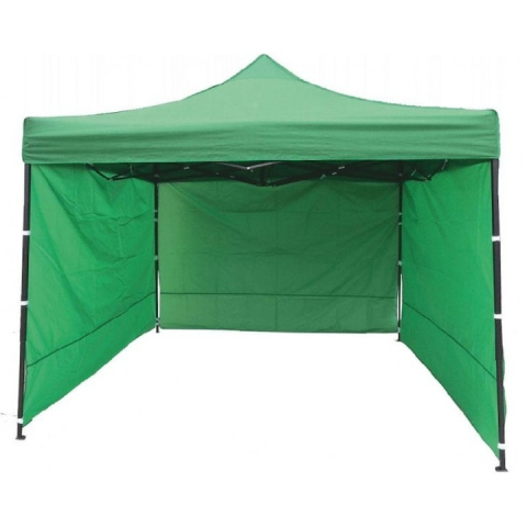 Cort pavilion pliabil de gradina,curte,evenimete 3x3 m cu 3 pereti laterali - Verde [1]