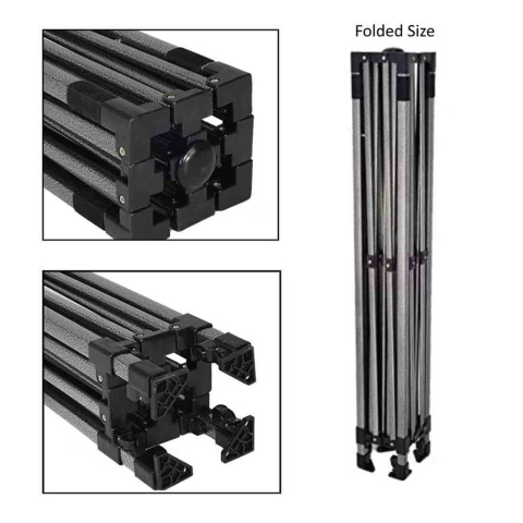 Cort pliabil evenimente 2x3 m, structura metalica solida, prelata Oxford 700D impermeabila, protectie UV, picioare telescopice, deschidere tip armonica, pentru gradina, terasa si exterior [4]