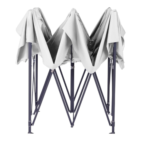 Cort pliabil evenimente 3x6 m, alb, structura metalica solida, prelata impermeabila Oxford 700D, protectie UV, picioare telescopice, deschidere tip armonica, pentru gradina, terasa si exterior [4]