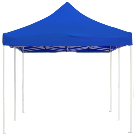 Cort tip pavilion, 3x6 m, perete lateral de 12 m, pliabil, poliester impermeabil, albastru [3]