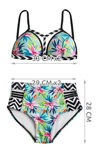 Costum de baie cu talie înaltă - S, multicolor,  140 g [3]