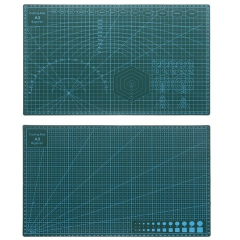 Covoras de taiere verde A3 45 x 30 cm, auto-reparator, fata-verso, 3 straturi, antiderapant, pentru modelism, craft si proiecte DIY [2]
