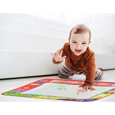 Covoras magic pentru desen reutilizabil, 58 x 78 cm, jucarie educativa fara mizerie, pentru unul sau mai multi copii, include carioci magice, multicolor [5]