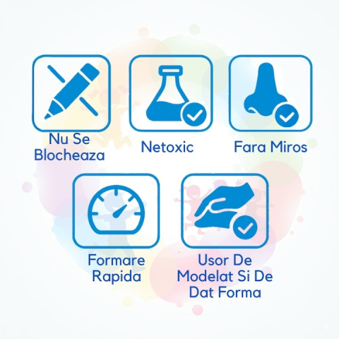 Creion 3D albastru set complet cu filament PLA 1.75 mm 110 m, 20 culori, suport silicon, sabloane, degetare, LCD, compatibil PLA ABS, temperatura reglabila 60-230°C, motor metalic, duza ceramica, USB [7]