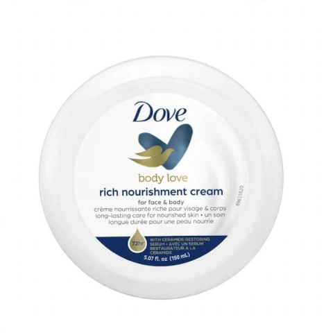 ÎNGRIJIRE PERSONALĂ - Crema nutritiva Dove 75 ml, pentru fata si corp, piele uscata, hidratare pana la 72h, cu ser restaurator cu ceramide
