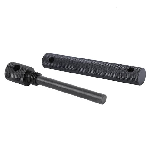 Kit multifunctional pentru aprinderea focului, supravietuire, camping, drumetii, rigla, busola, desfacator sticle, carcasa aluminiu, lant 40 cm, negru [7]