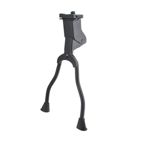 Ciclism - Cric dublu bicicleta, metal, 33.5x21 cm, cu picioare anti-derapante, negru
