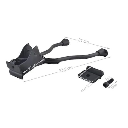 Cric dublu bicicleta, metal, 33.5x21 cm, cu picioare anti-derapante, negru [7]