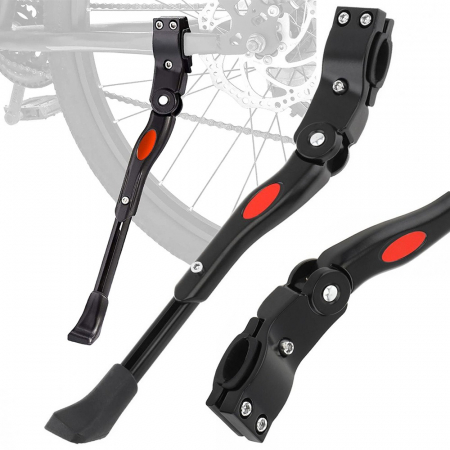 Ciclism - Cric universal de biciclete cu clema de fixare, aliaj de aluminiu, suruburi incluse - Negru