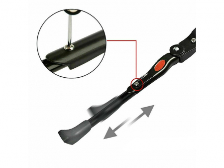 Cric universal de biciclete cu clema de fixare, aliaj de aluminiu, suruburi incluse - Negru [8]