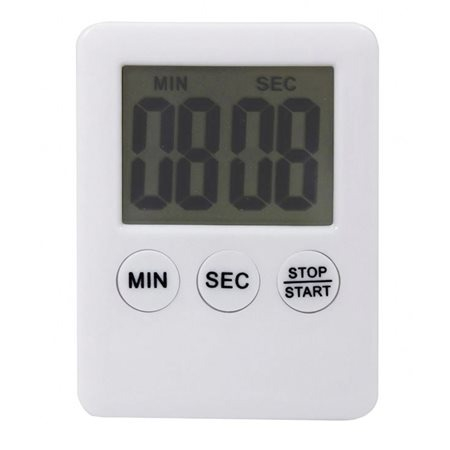 Cronometru de bucatarie, ecran LCD, plastic, magnetic, 7x5x1 cm, alb [10]