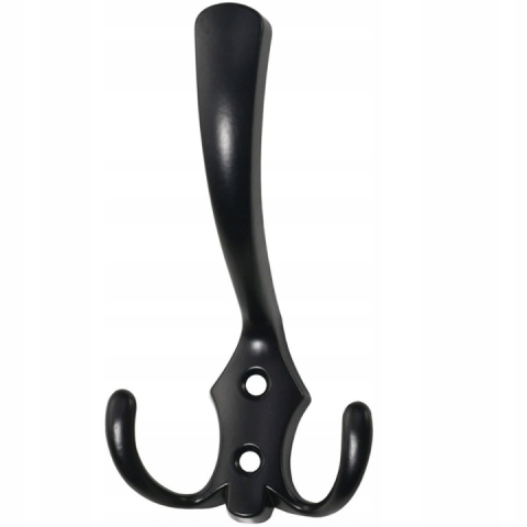 Cuier pentru haine, accesorii, metal, montare pe perete, 13.8 x 7 cm, negru [6]