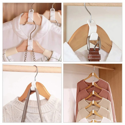 Cuier pentru haine, accesoriu umeras, plastic, 5 x 2 cm, alb [10]