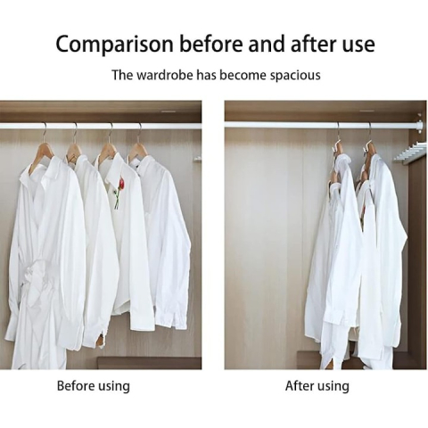 Cuier pentru haine, accesoriu umeras, plastic, 5 x 2 cm, alb [8]